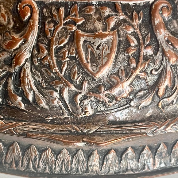 Antique Repousse Box E. G. Webster Silver plate On Copper Napoleon Dutch Revival - Picture 7 of 11